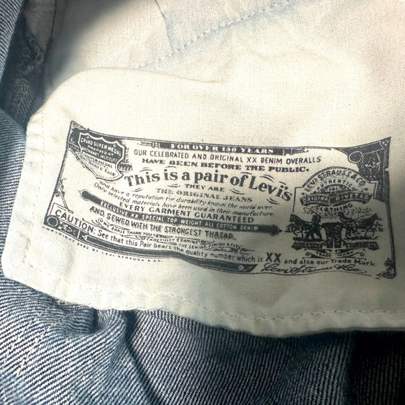 Levis 501XX Blue Button Fly Jeans, 90s Y2K, Size 34 x 28 - Picture 9 of 14